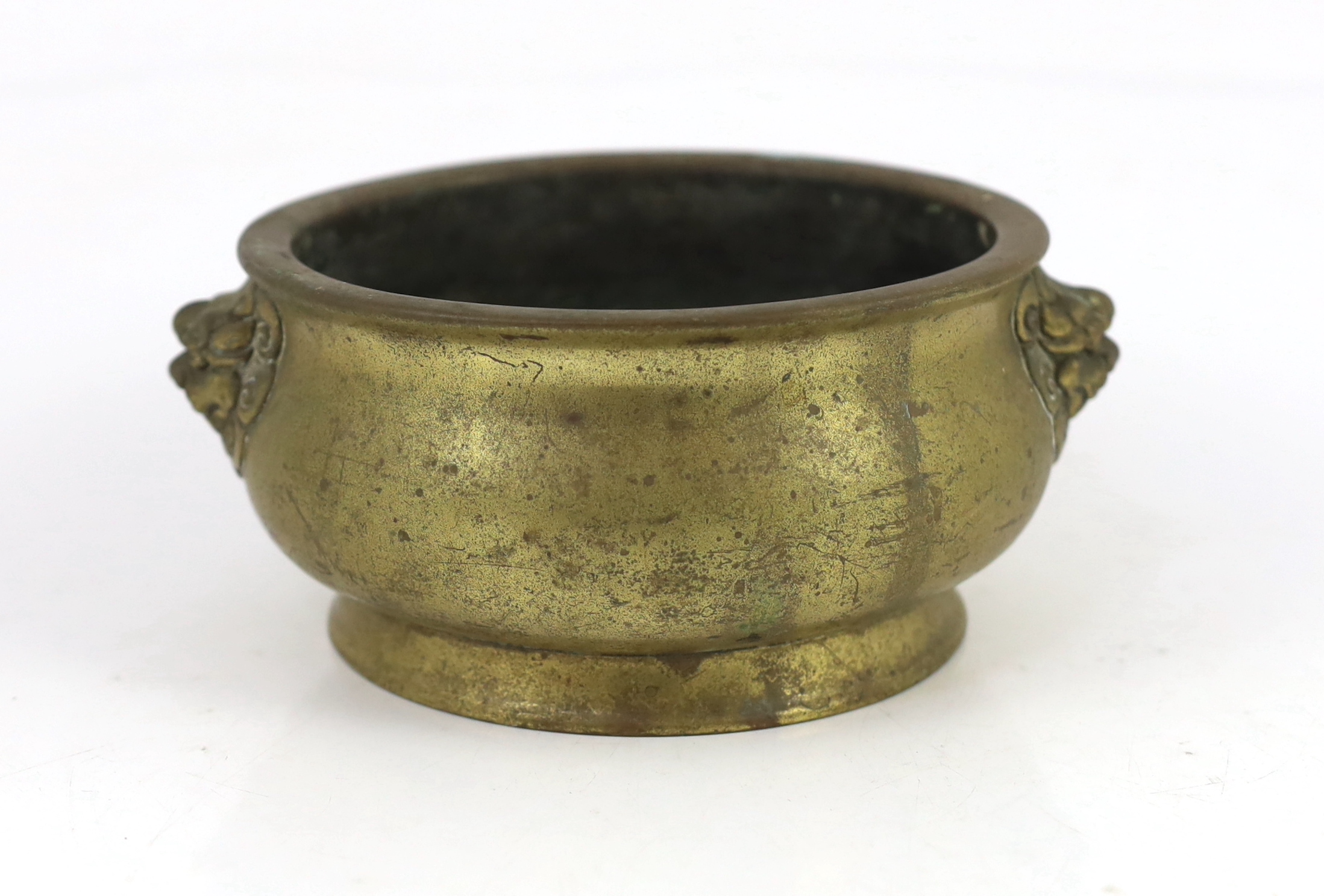 A Chinese polished bronze censer, gui, Xuande mark, 18th/19th century